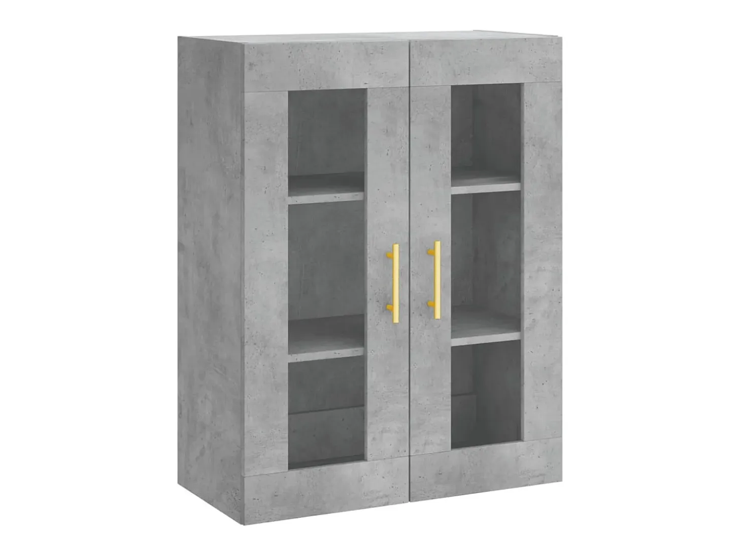Aparador alto Gris hormigón 69,5x34x180 cm Madera de ingeniería
