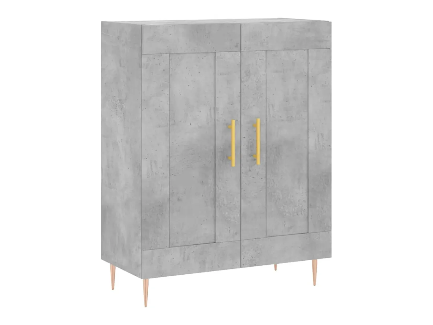 Aparador alto Gris hormigón 69,5x34x180 cm Madera de ingeniería