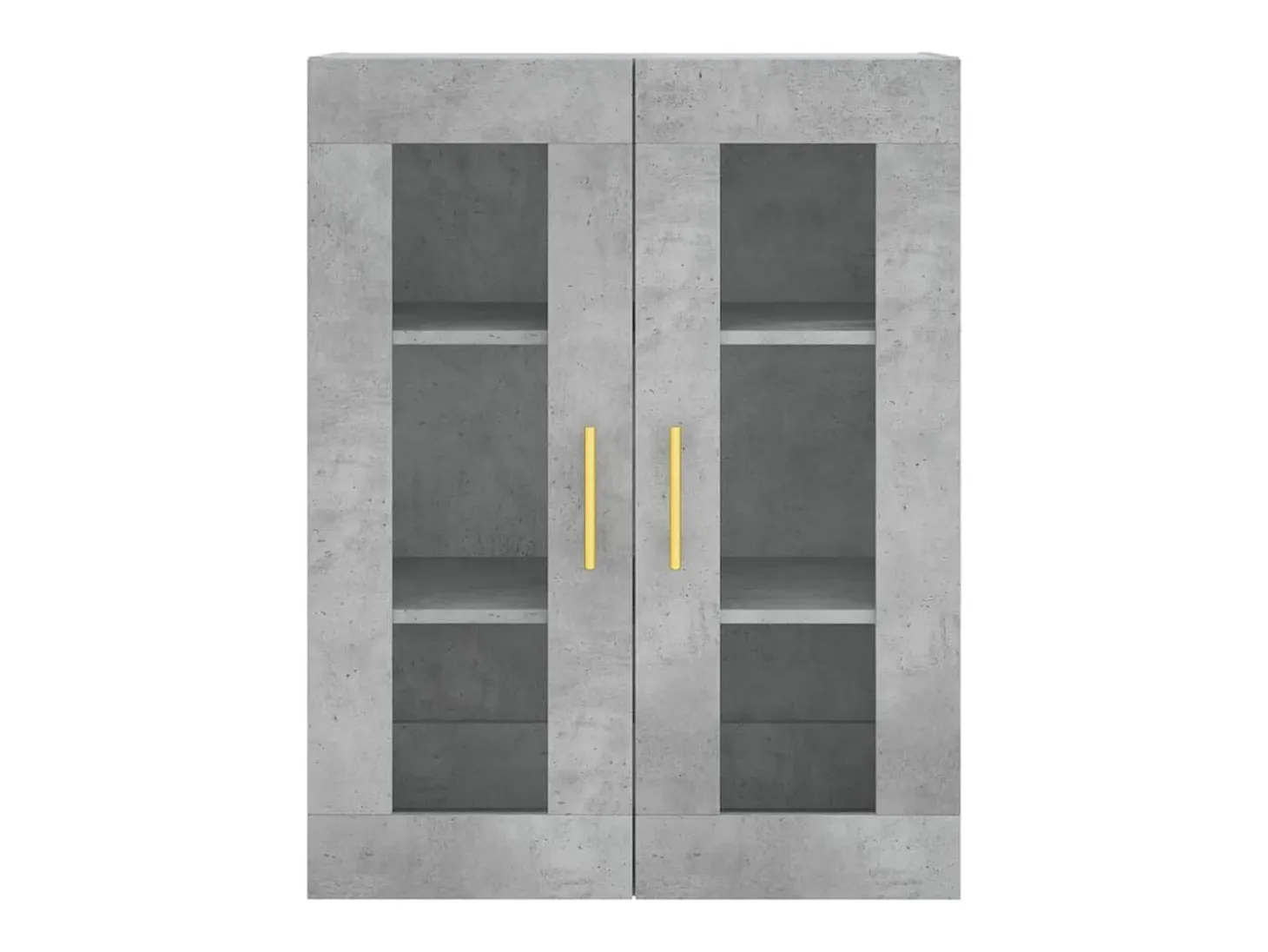 Aparador alto Gris hormigón 69,5x34x180 cm Madera de ingeniería