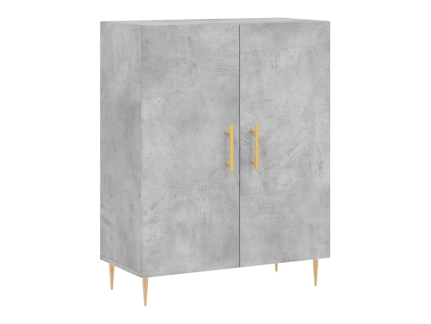 Aparador alto Gris hormigón 69,5x34x180 cm Madera de ingeniería