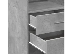 Aparador alto gris hormigón 30x42,5x124 cm madera de ingeniería