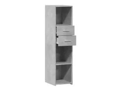 Aparador alto gris hormigón 30x42,5x124 cm madera de ingeniería