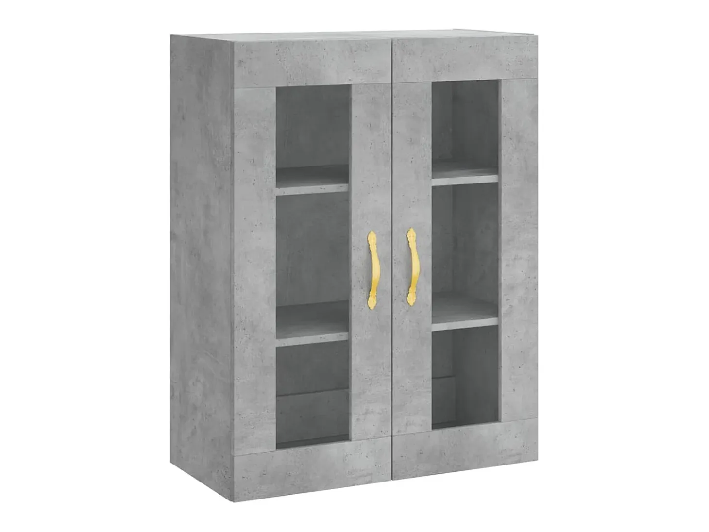 Aparador alto Gris hormigón 69,5x34x180 cm Madera de ingeniería