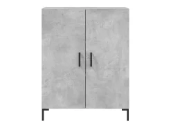 Aparador alto Gris hormigón 69,5x34x180 cm Madera de ingeniería