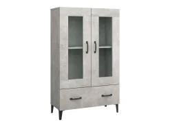 Aparador alto Gris hormigón 70x31x115 cm Madera de ingeniería
