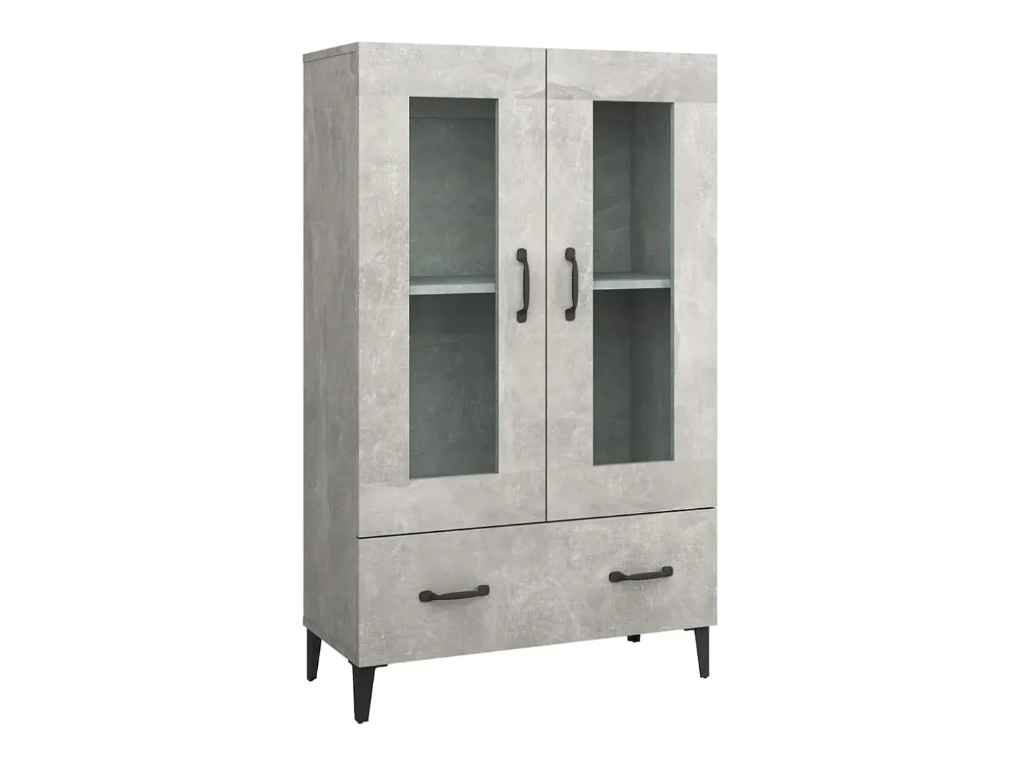 Aparador alto Gris hormigón 70x31x115 cm Madera de ingeniería