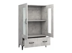 Aparador alto Gris hormigón 70x31x115 cm Madera de ingeniería