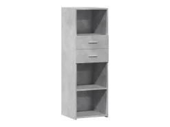Aparador alto gris hormigón 40x42,5x124 cm madera de ingeniería