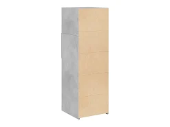 Aparador alto gris hormigón 40x42,5x124 cm madera de ingeniería