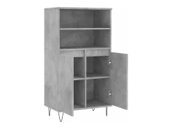 Aparador alto Gris hormigón 60x36x110 cm Madera de ingeniería