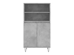 Aparador alto Gris hormigón 60x36x110 cm Madera de ingeniería
