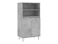 Aparador alto Gris hormigón 60x36x110 cm Madera de ingeniería