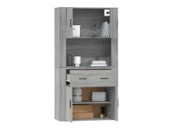 Aparador alto gris Sonoma de madera de ingeniería