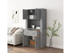 Aparador alto gris Sonoma de madera de ingeniería