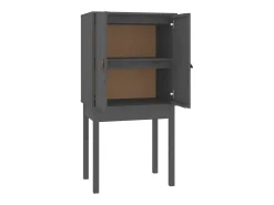 Aparador alto Gris 60x40x120 cm Madera maciza de pino