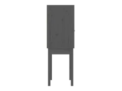 Aparador alto Gris 60x40x120 cm Madera maciza de pino