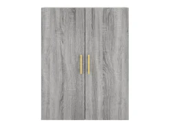 Aparador alto madera contrachapada gris sonoma 69,5x34x180 cm ES11332