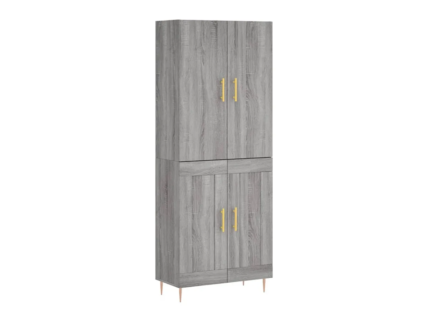 Aparador alto madera contrachapada gris sonoma 69,5x34x180 cm ES11332