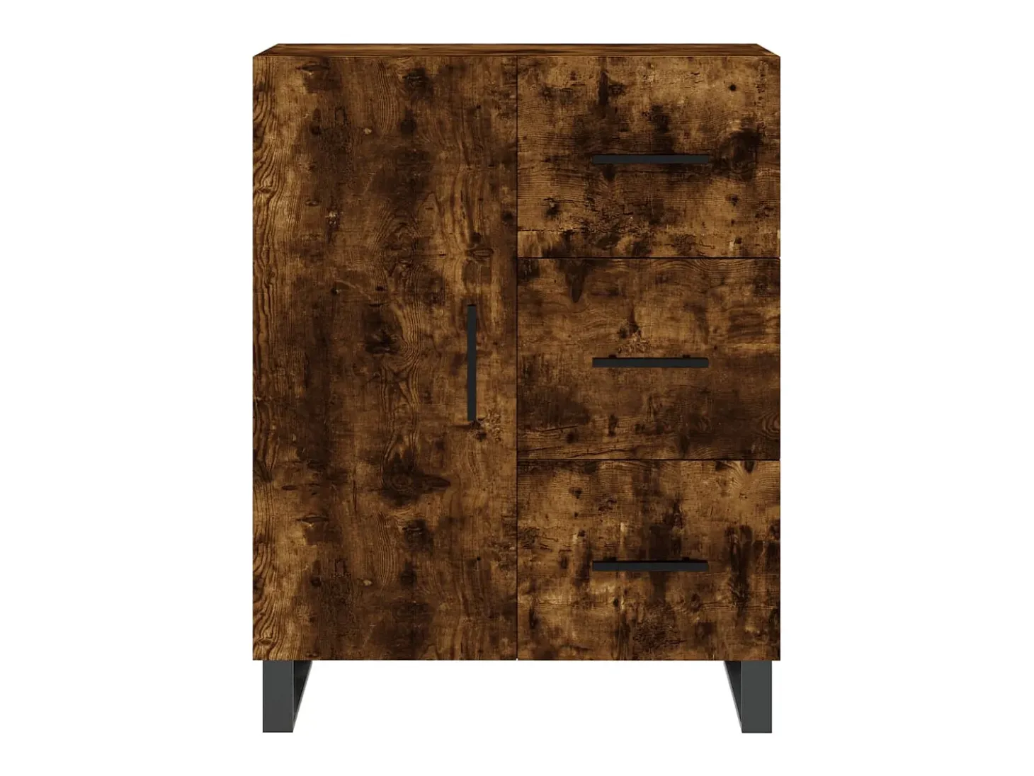 Aparador alto madera contrachapada roble ahumado 69,5x34x180 cm