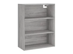 Aparador alto madera contrachapada gris sonoma 69,5x34x180 cm ES10587