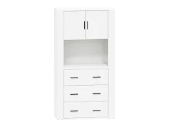 Aparador alto madera contrachapada blanco ES197036