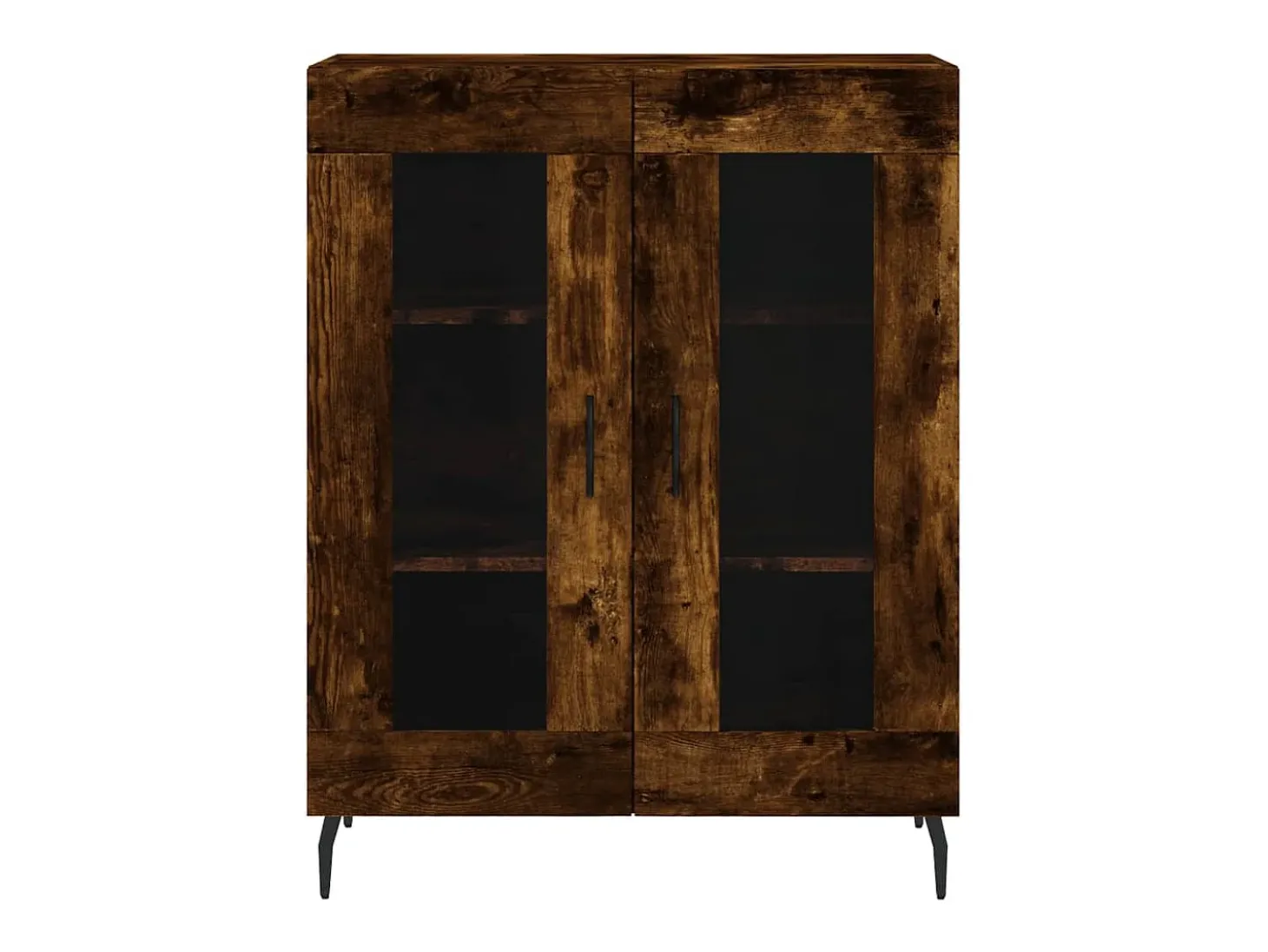 Aparador alto madera contrachapada roble ahumado 69,5x34x180 cm