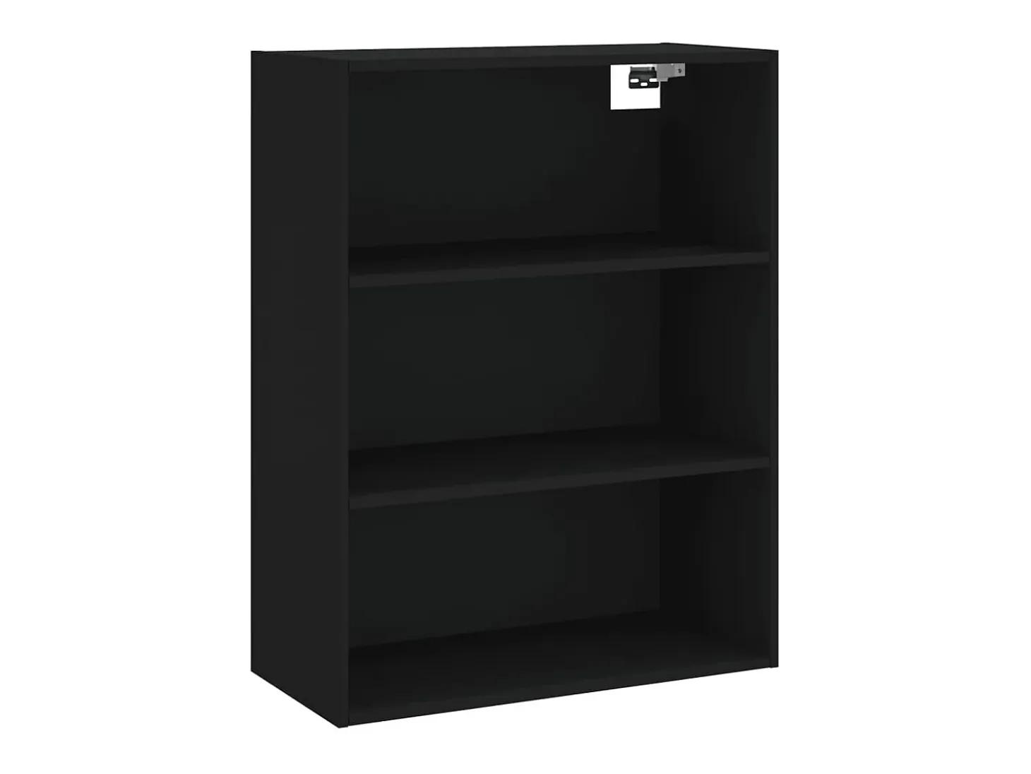 Aparador alto madera contrachapada negro 69,5x34x180 cm