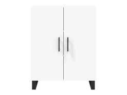 Aparador alto madera contrachapada blanco 69,5x34x180 cm