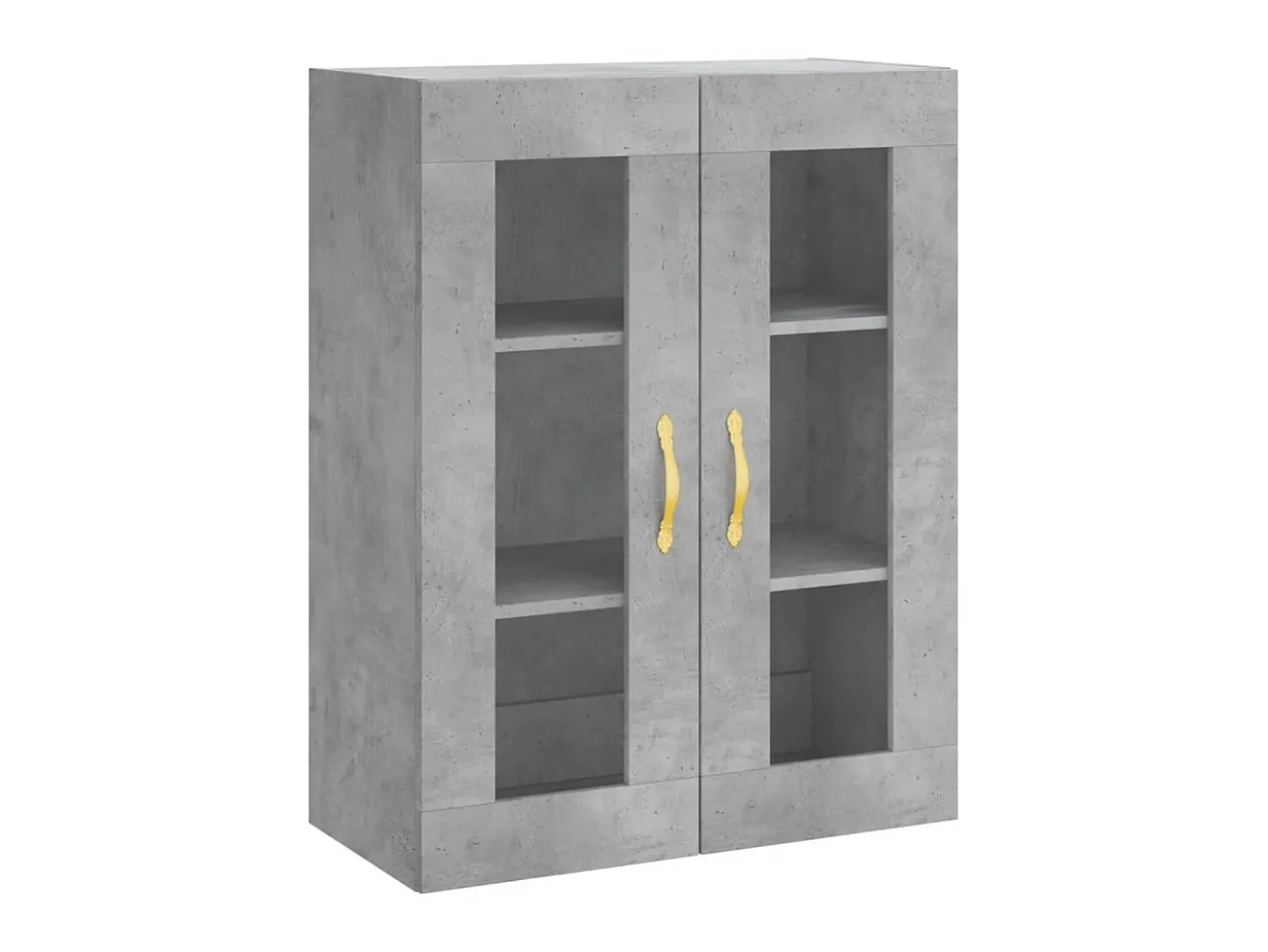 Aparador alto madera contrachapada gris hormigón 69,5x34x180 cm ES88068