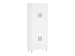 Aparador alto madera contrachapada blanco 69,5x34x180 cm ES41564