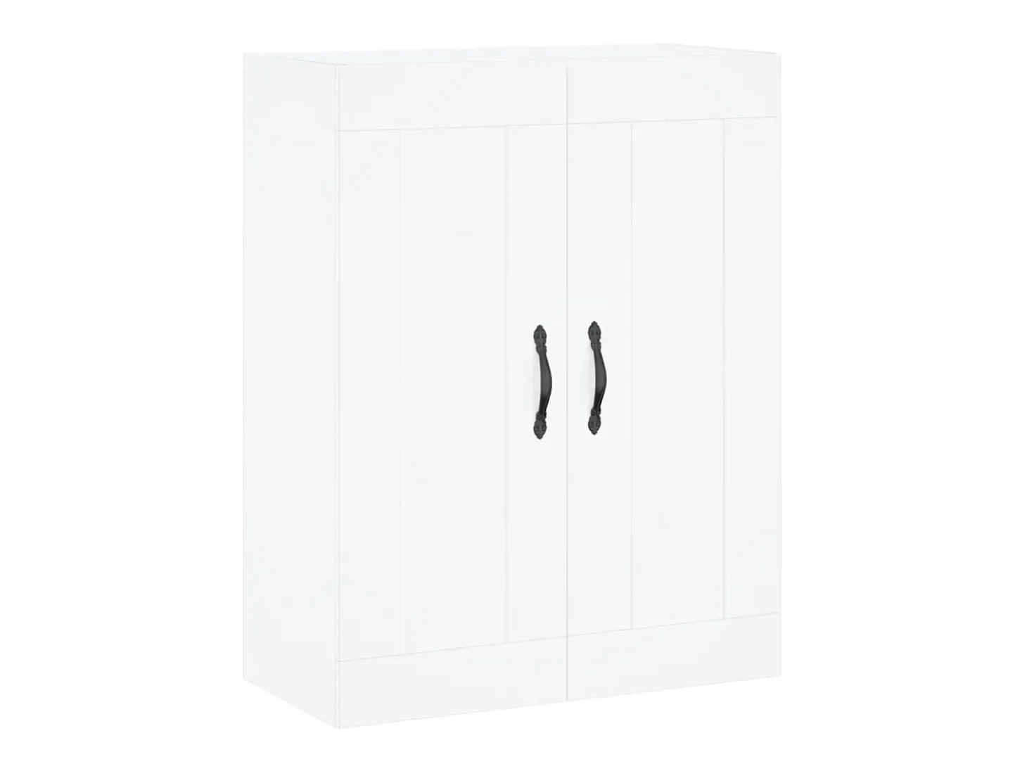 Aparador alto madera contrachapada blanco 69,5x34x180 cm ES41564