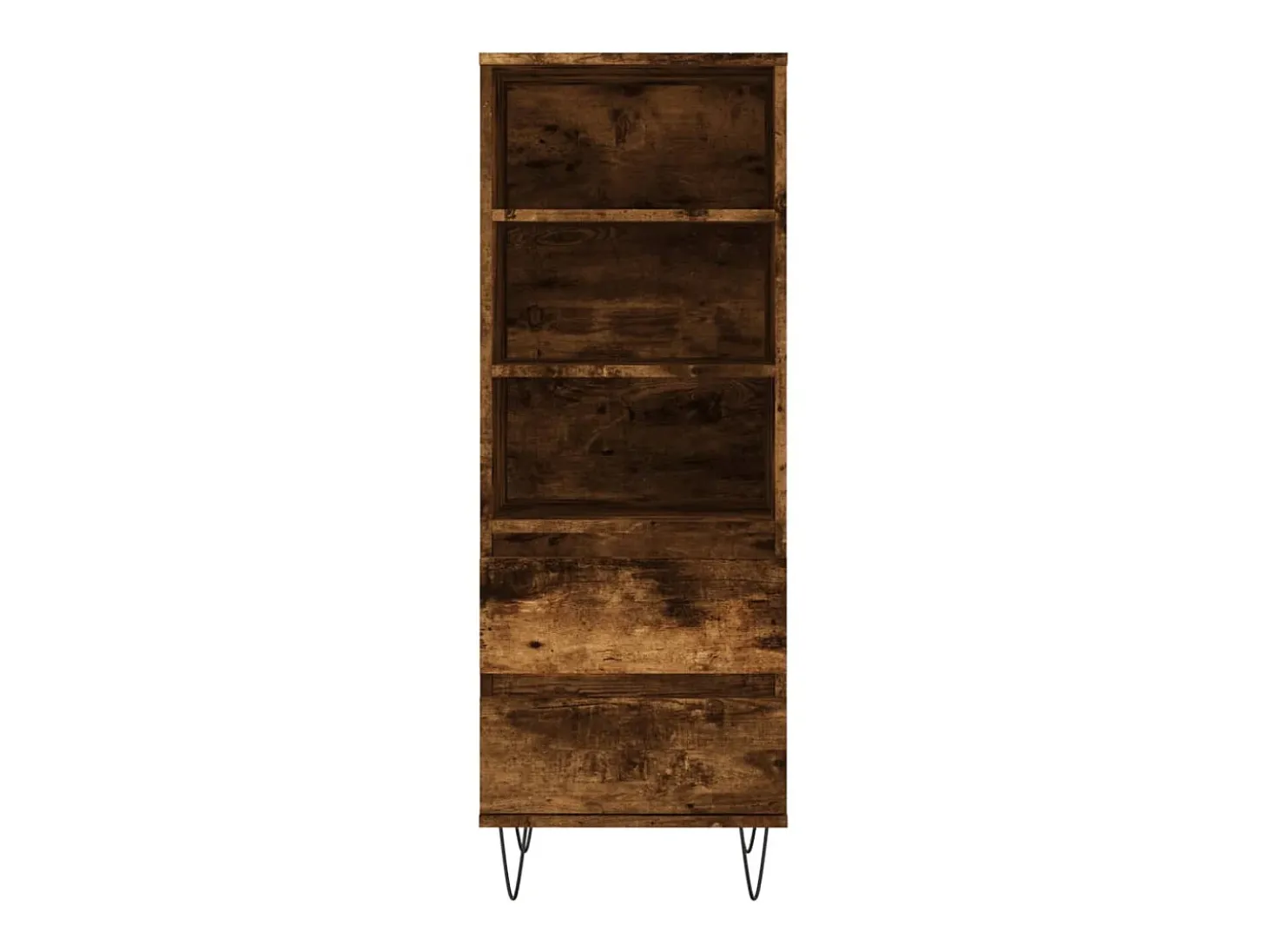 Aparador alto madera contrachapada roble ahumado 40x36x110 cm ES80734