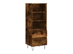 Aparador alto madera contrachapada roble ahumado 40x36x110 cm ES80734