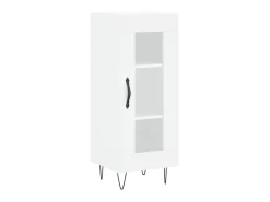 Aparador alto madera contrachapada blanco 34,5x34x180 cm ES45344