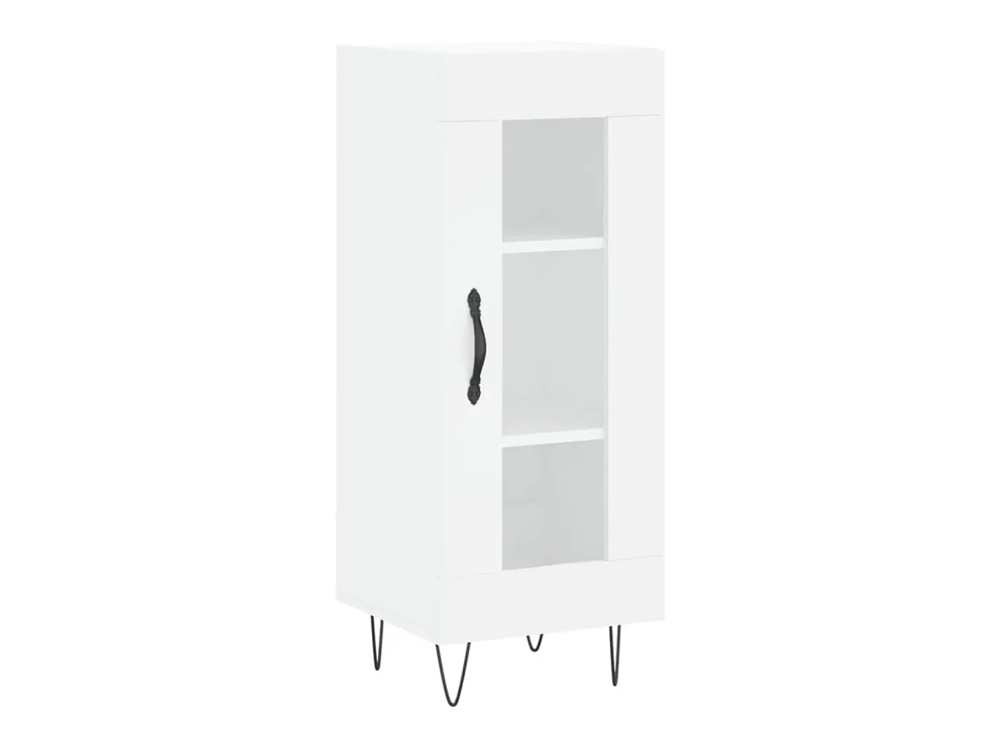 Aparador alto madera contrachapada blanco 34,5x34x180 cm ES45344