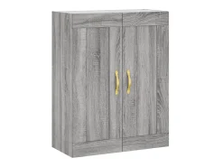 Aparador alto madera contrachapada gris sonoma 69,5x34x180 cm ES97321