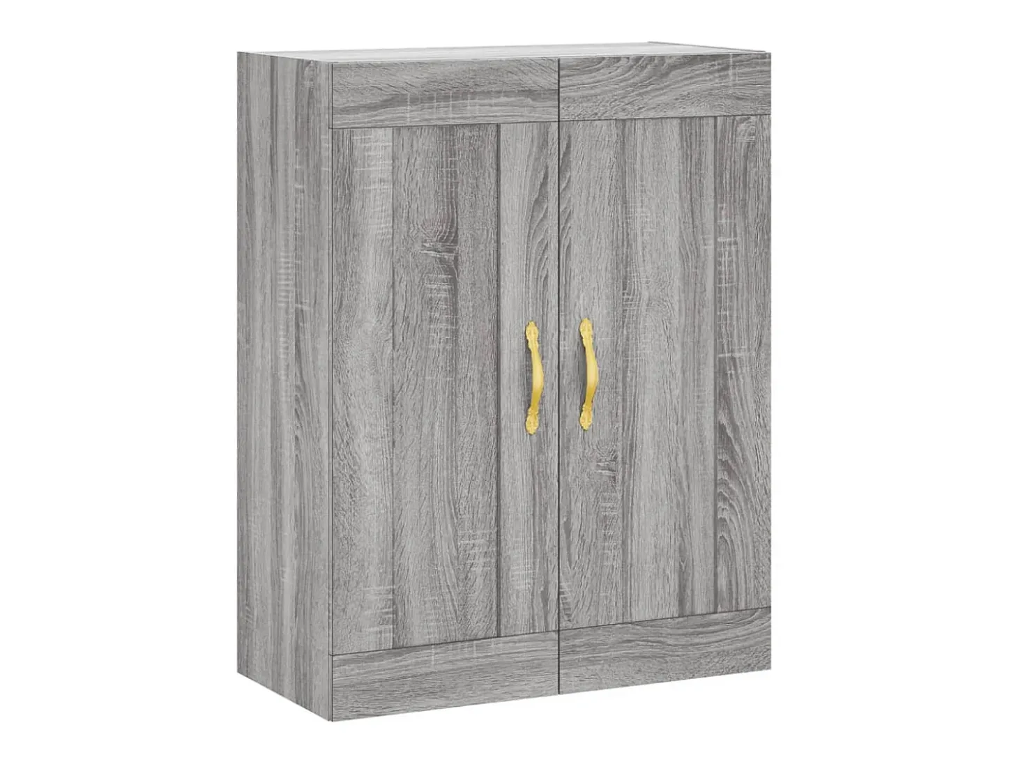 Aparador alto madera contrachapada gris sonoma 69,5x34x180 cm ES97321