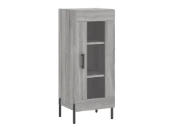 Aparador alto madera contrachapada gris Sonoma 34,5x34x180 cm ES88944