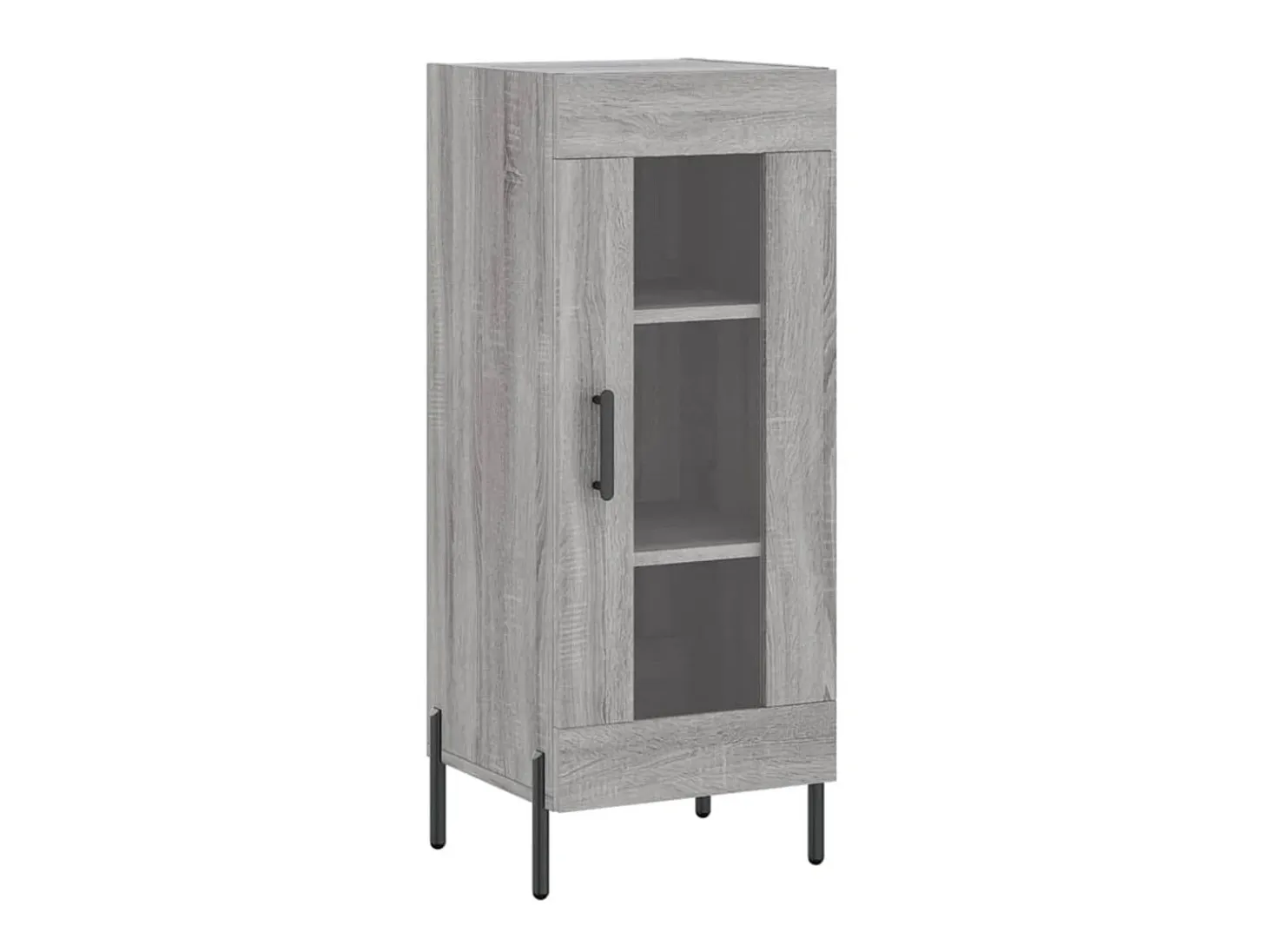 Aparador alto madera contrachapada gris Sonoma 34,5x34x180 cm ES88944