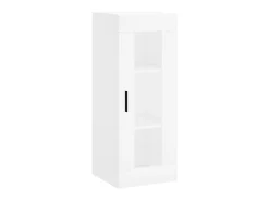 Aparador alto madera contrachapada blanco 34,5x34x180 cm ES44852