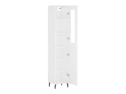 Aparador alto madera contrachapada blanco 34,5x34x180 cm ES44852
