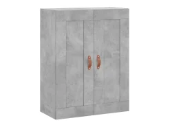 Aparador alto madera contrachapada gris hormigón 69,5x34x180 cm ES88366