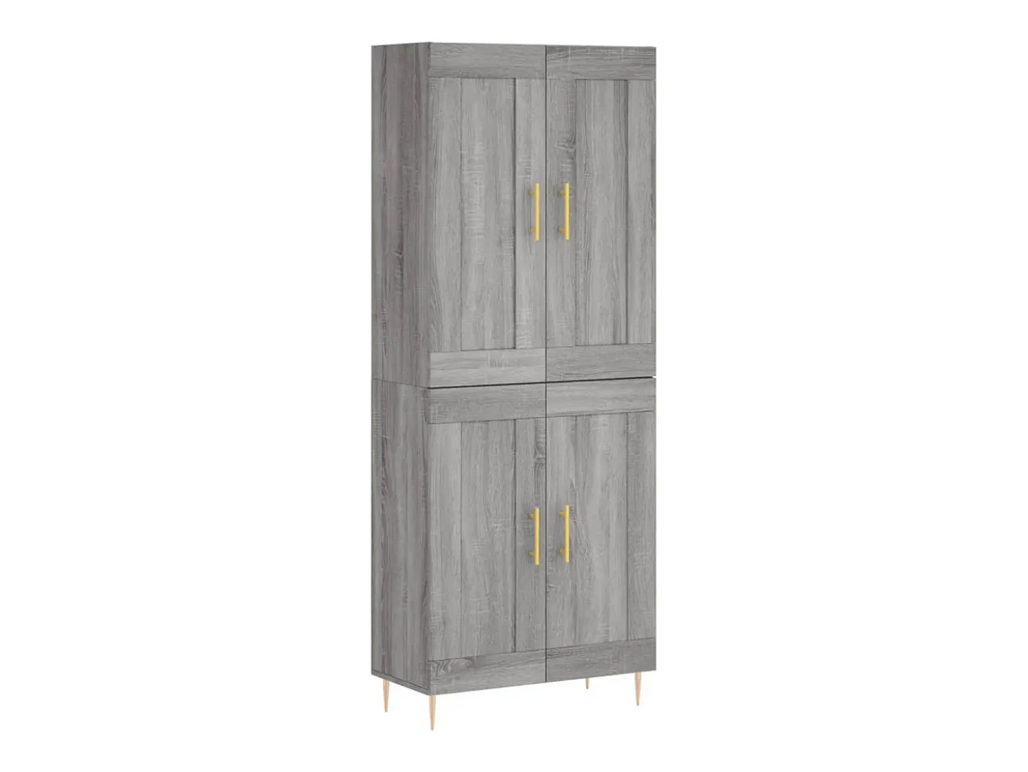 Aparador alto madera contrachapada gris sonoma 69,5x34x180 cm