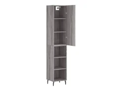 Aparador alto madera contrachapada gris Sonoma 34,5x34x180 cm