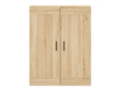 Aparador alto madera contrachapada color roble 69,5x34x180 cm