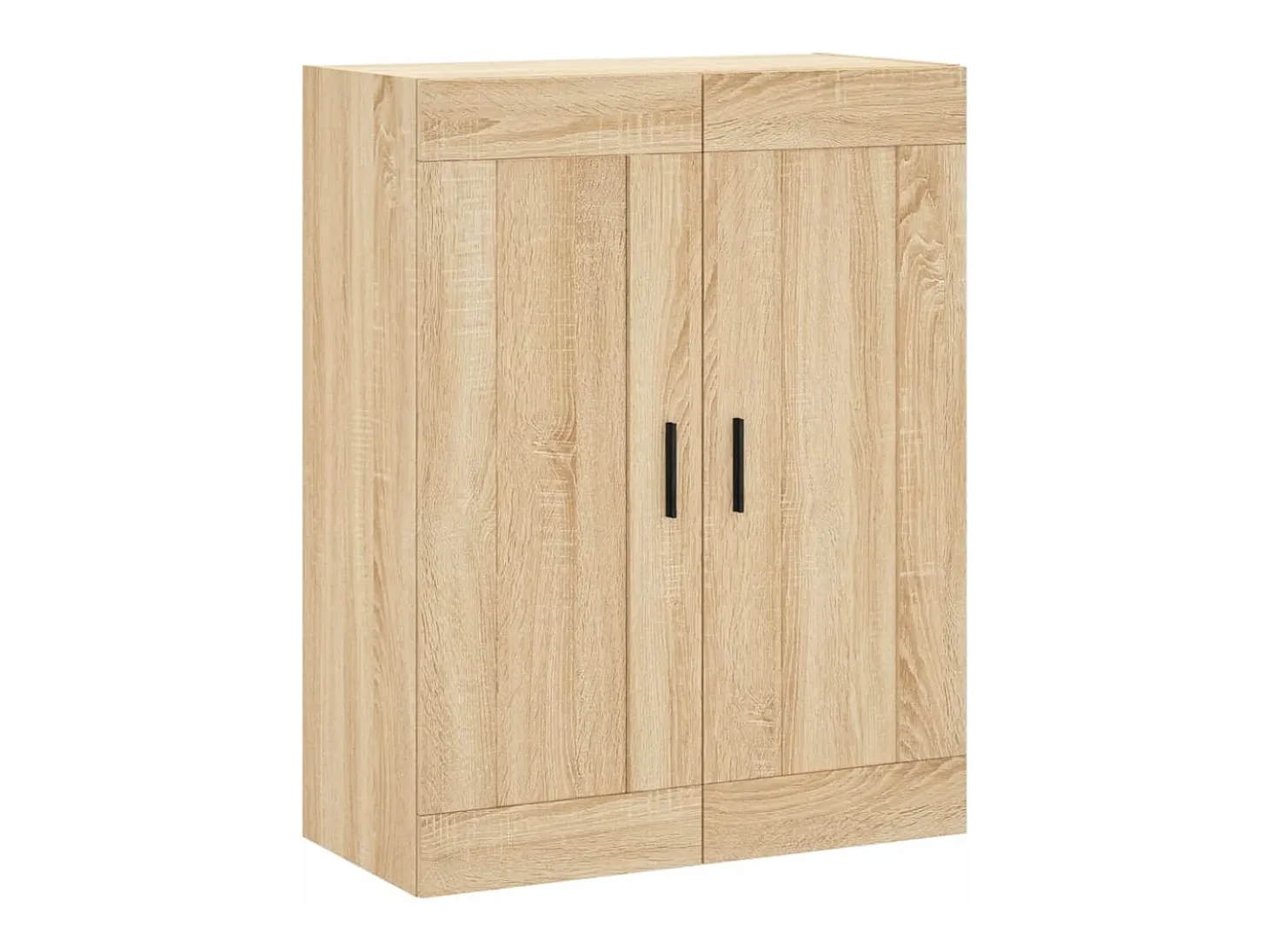 Aparador alto madera contrachapada color roble 69,5x34x180 cm