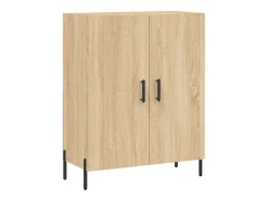 Aparador alto madera contrachapada color roble 69,5x34x180 cm