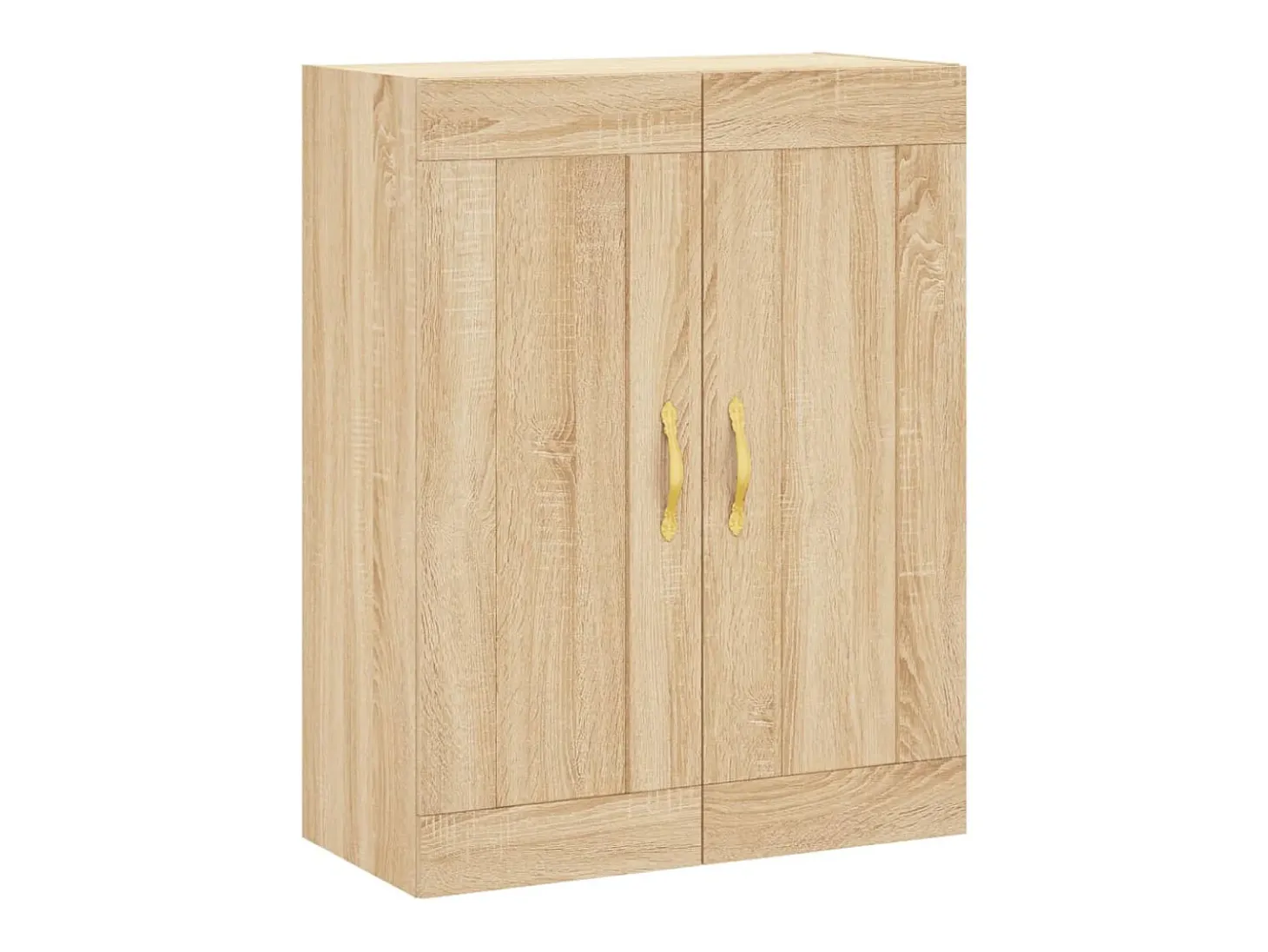 Aparador alto madera contrachapada color roble 69,5x34x180 cm ES59730