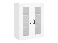 Aparador alto madera contrachapada blanco 69,5x34x180 cm ES84514