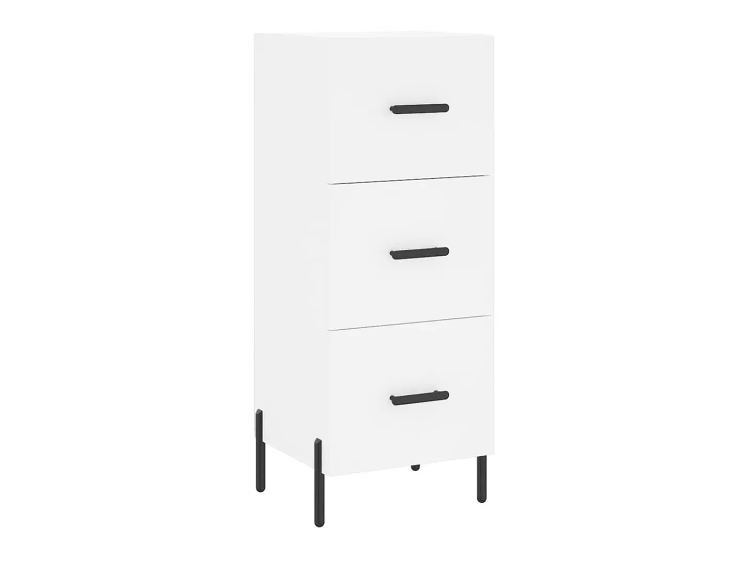 Aparador alto madera contrachapada blanco 34,5x34x180 cm ES33187
